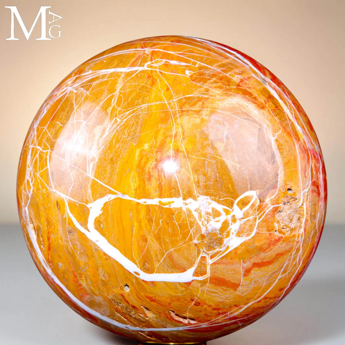 Sfera in Diaspro Rosso del Madagascar - 174 mm