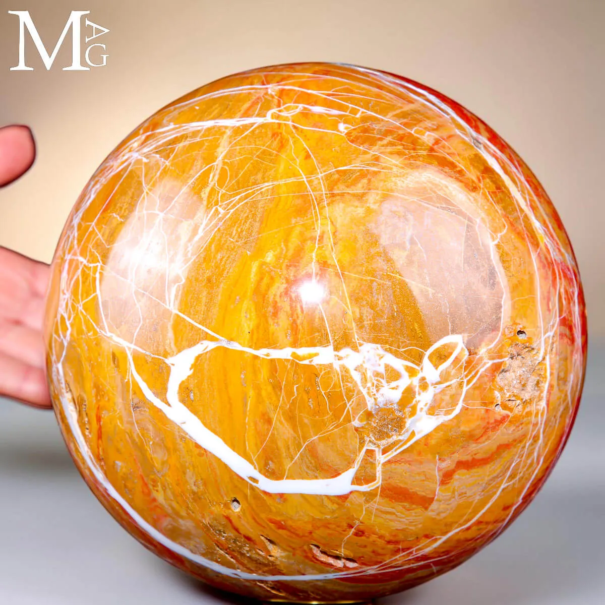 Sfera in Diaspro Rosso del Madagascar - 174 mm