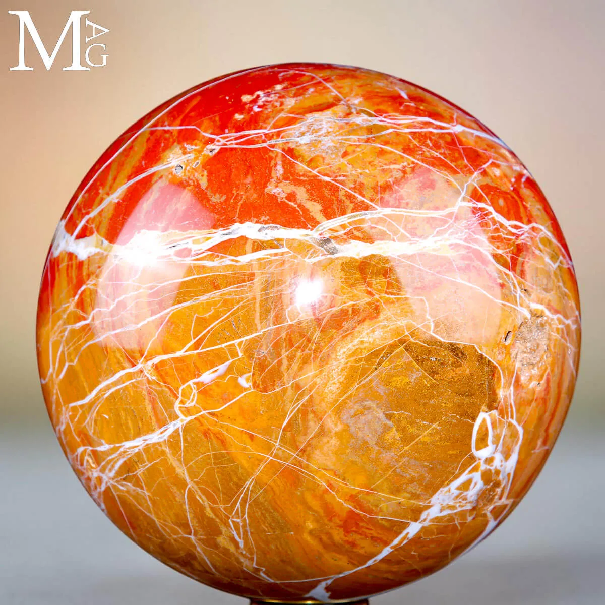Sfera in Diaspro Rosso del Madagascar - 174 mm
