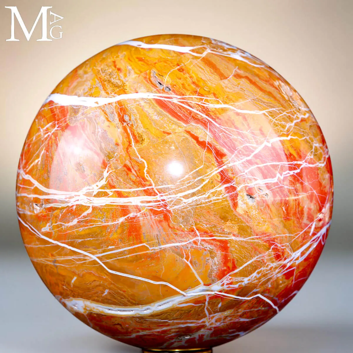Sfera in Diaspro Rosso del Madagascar - 174 mm