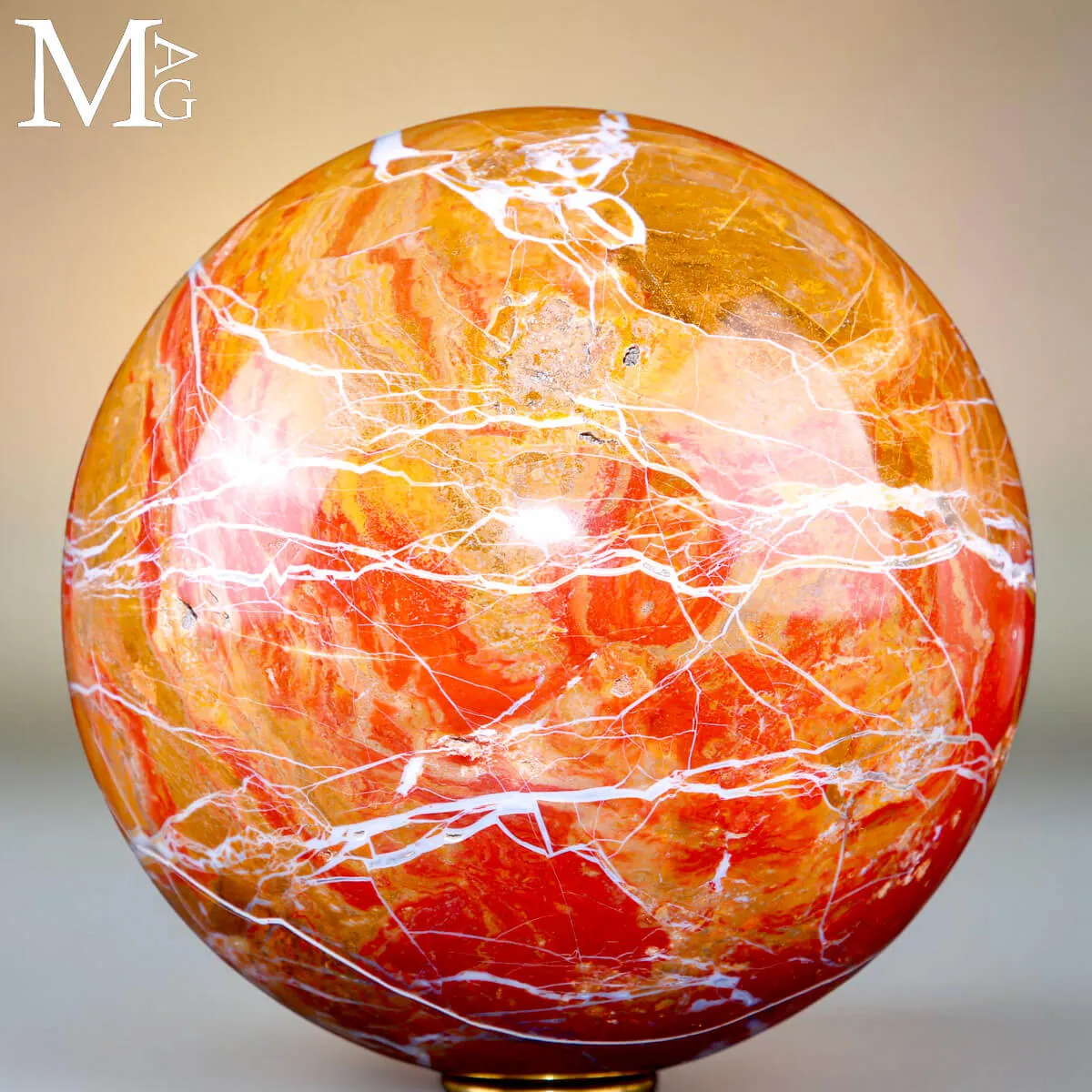 Sfera in Diaspro Rosso del Madagascar - 174 mm
