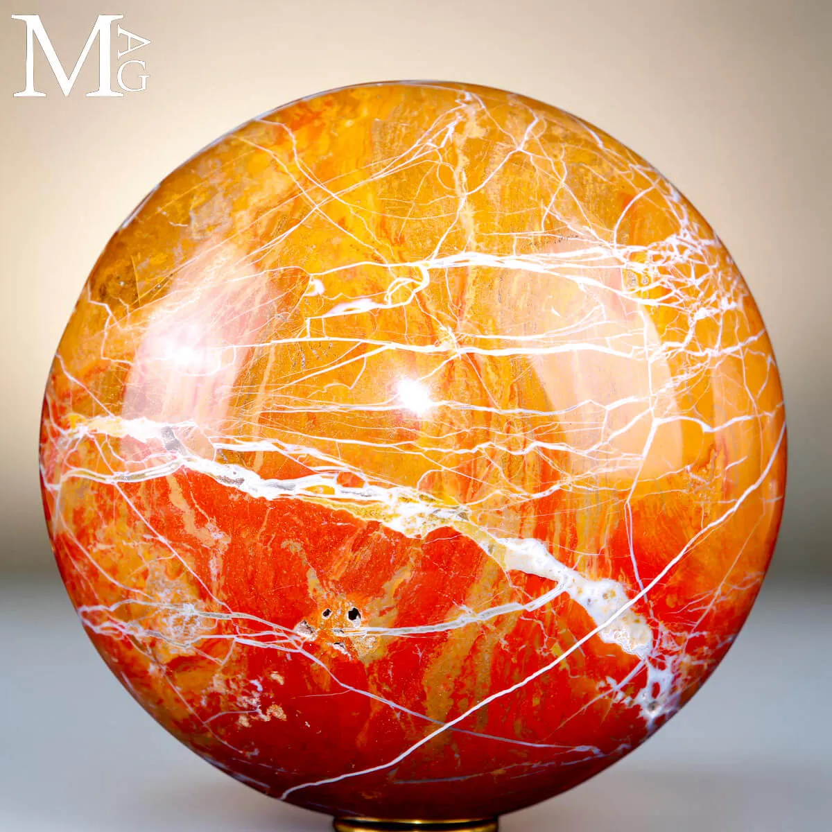 Sfera in Diaspro Rosso del Madagascar - 174 mm