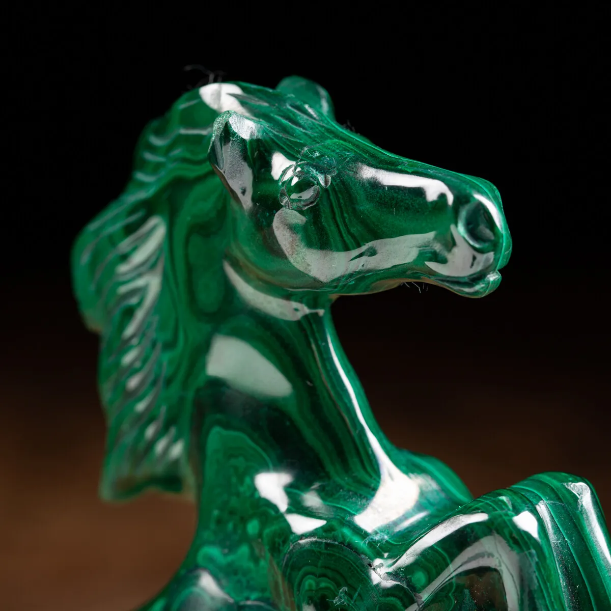 Statua Cavallo in Malachite