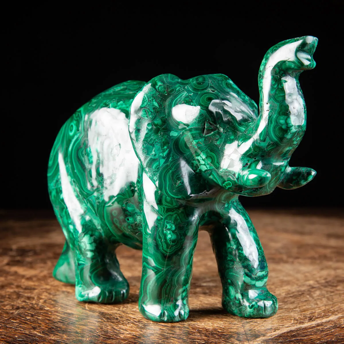 Statua Elefante in Malachite