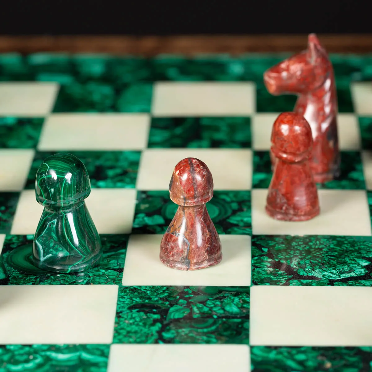 Scacchiera in Malachite e Onice
