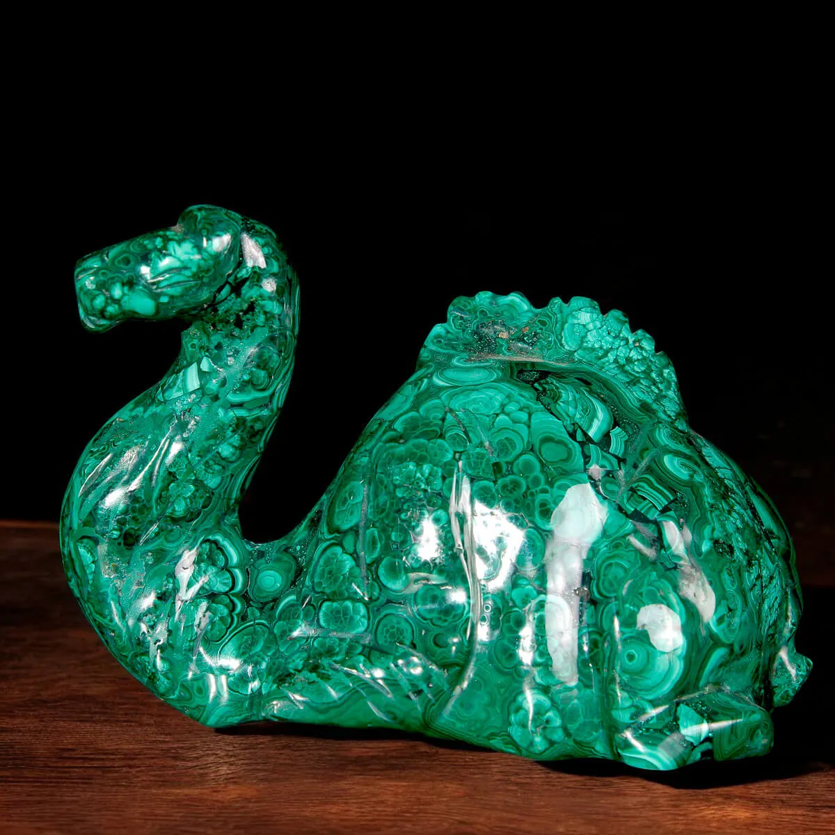 Scultura in Malachite Naturale – Cammello.