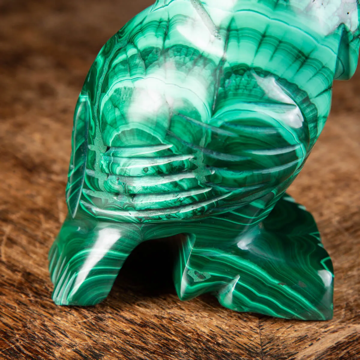 Statua Gufo in Malachite