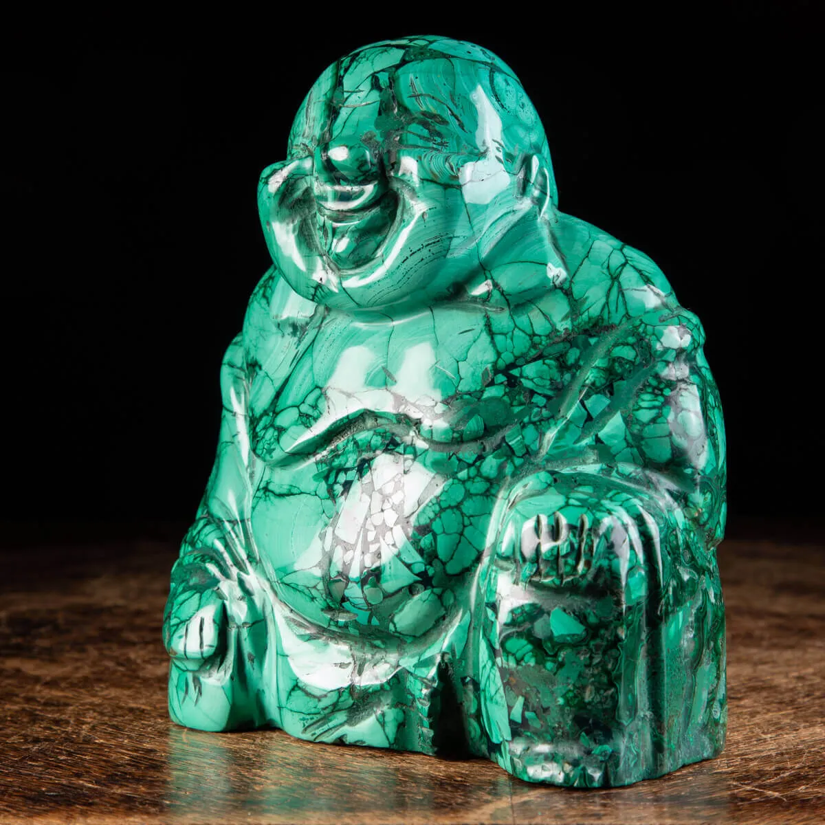 Statua Buddha in Malachite
