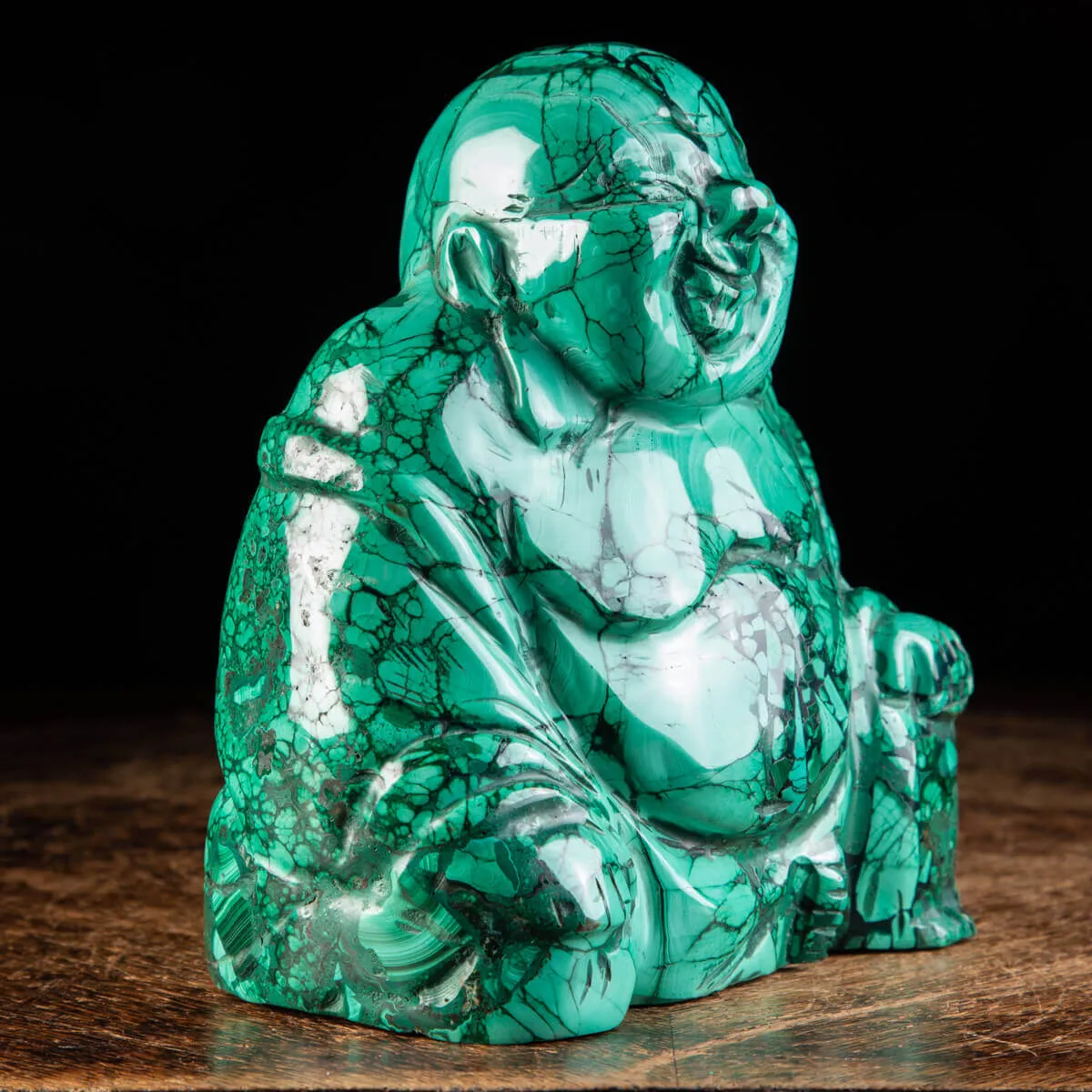 Statua Buddha in Malachite