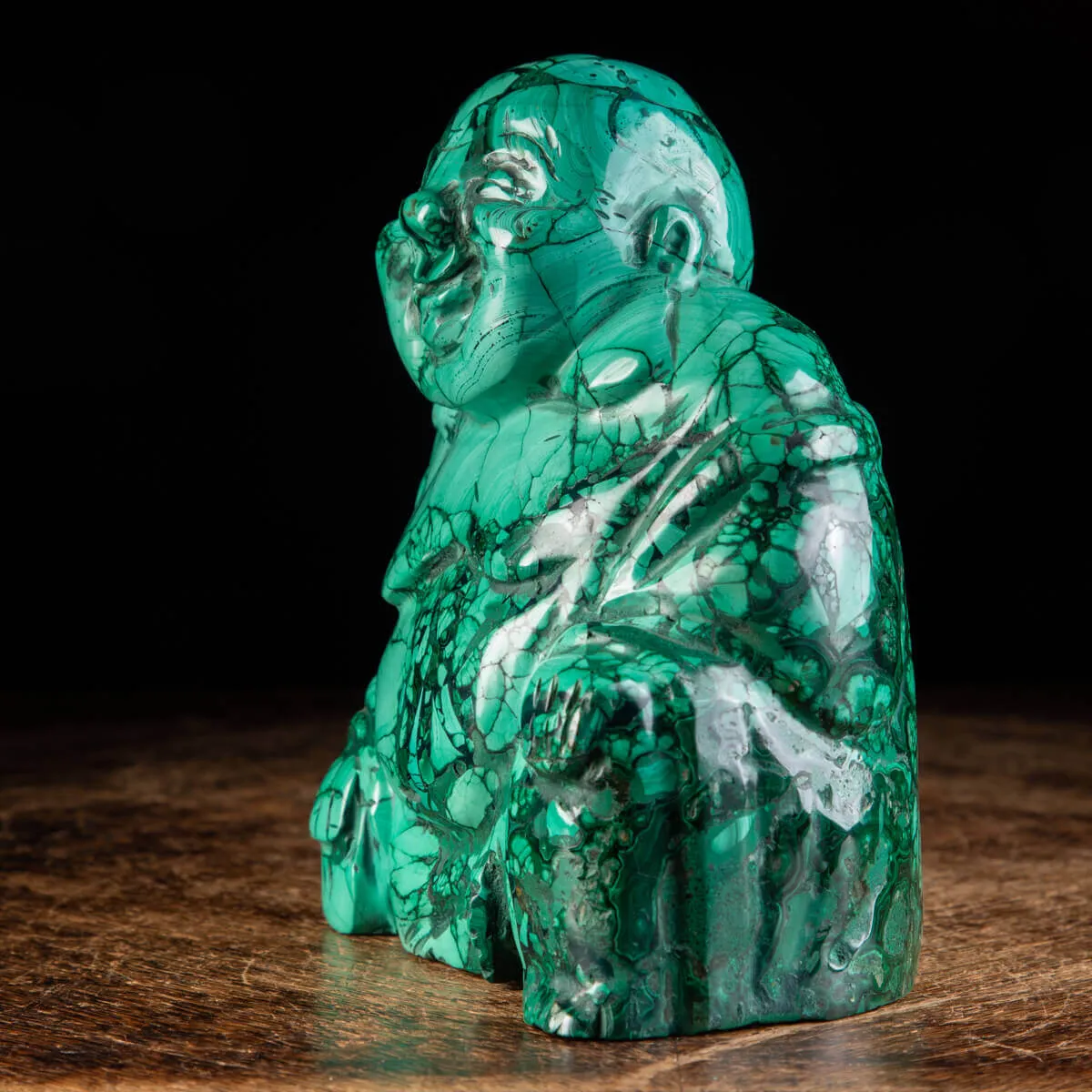 Statua Buddha in Malachite