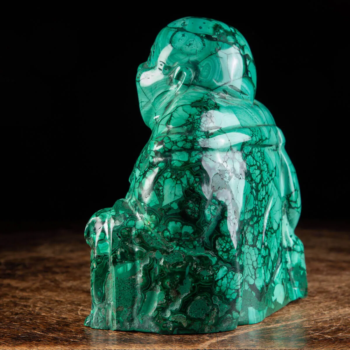 Statua Buddha in Malachite