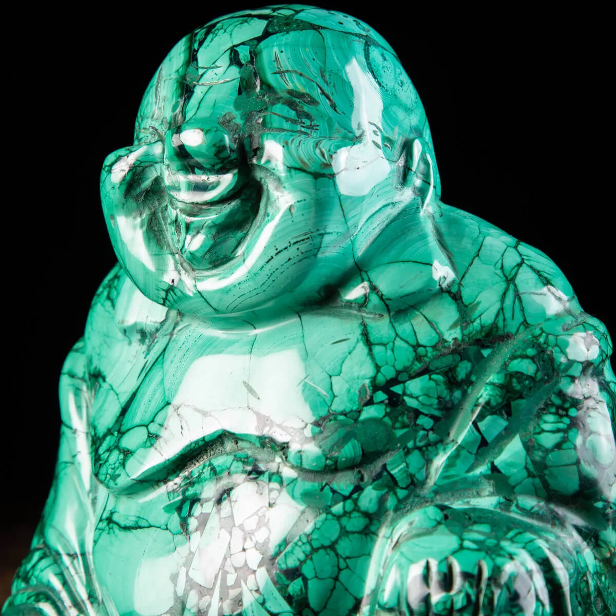 Statua Buddha in Malachite