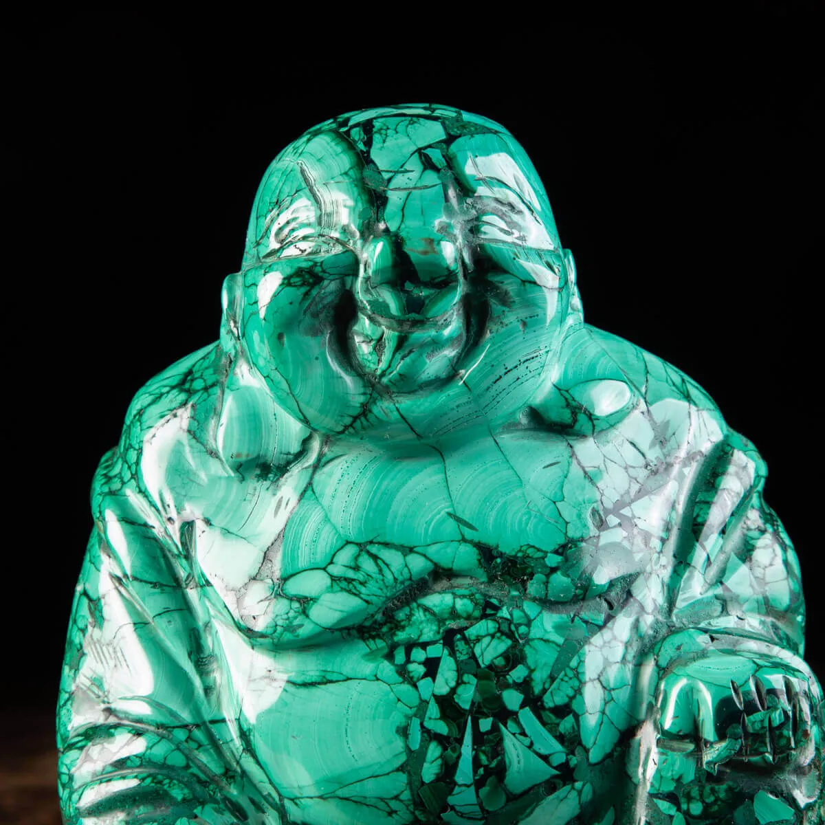 Statua Buddha in Malachite