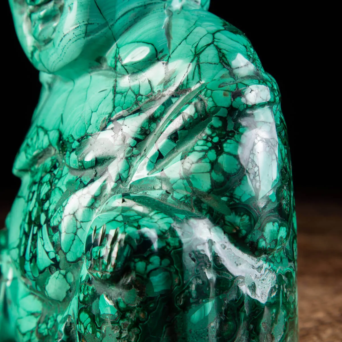 Statua Buddha in Malachite