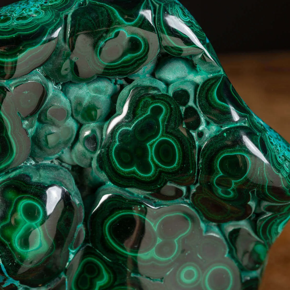 Malachite Prima Scelta Montata su Base