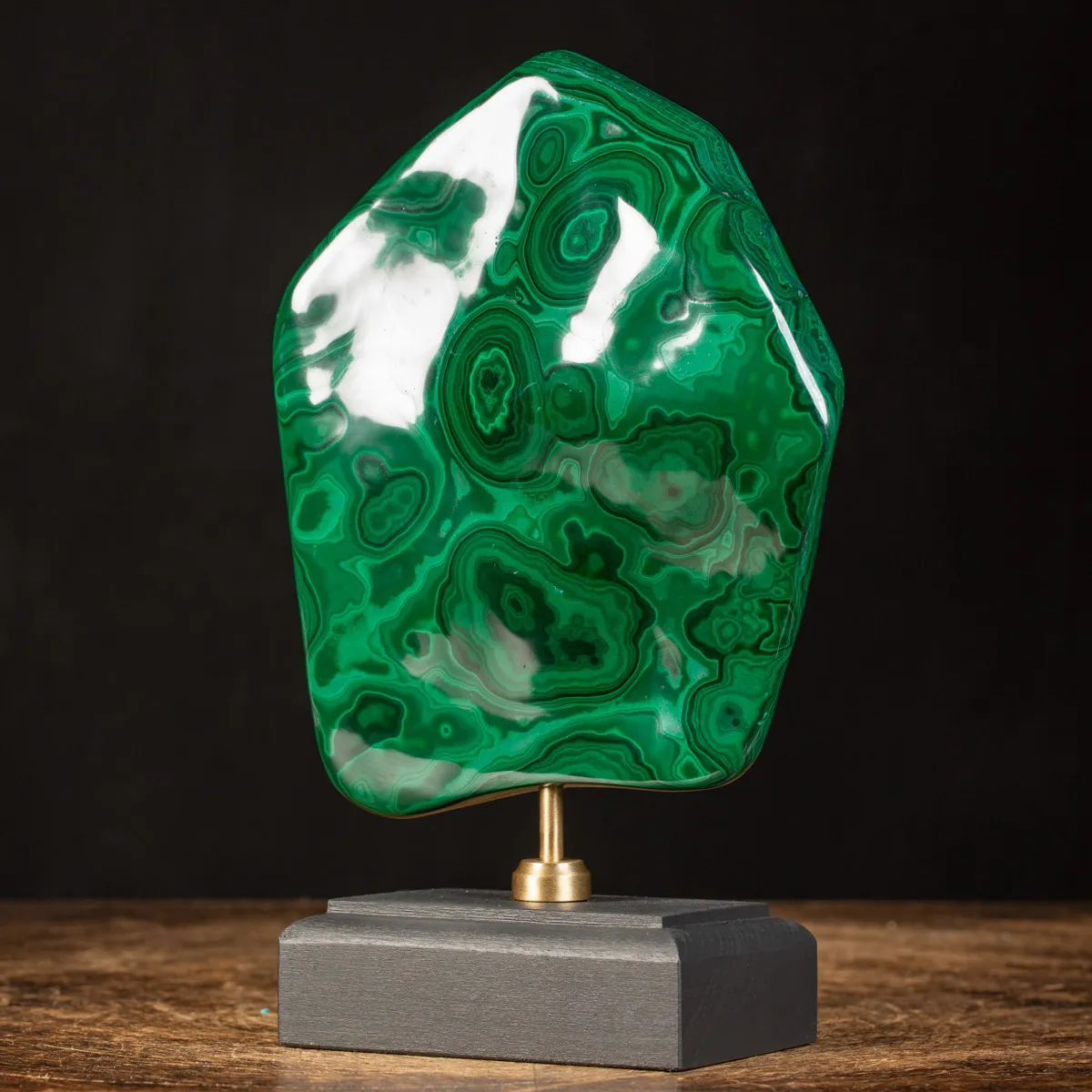 Malachite Prima Scelta Montata su Base