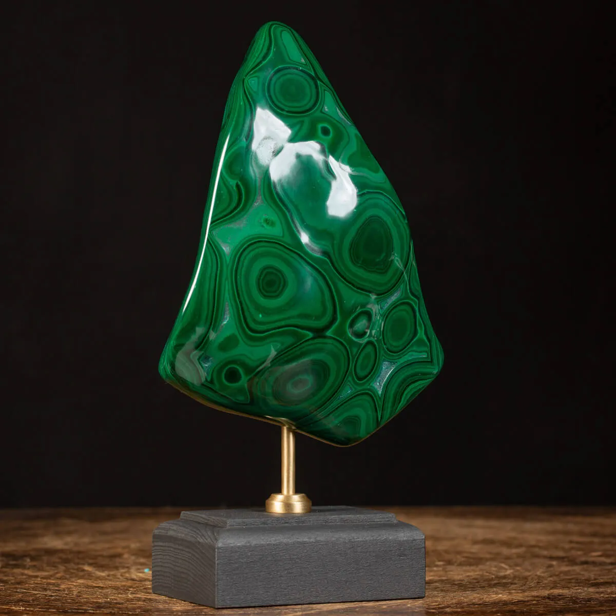 Malachite Prima Scelta Montata su Base