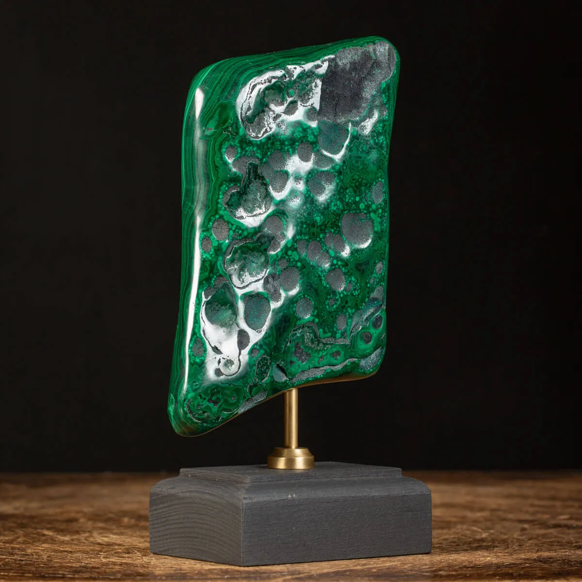 Malachite Prima Scelta Montata su Base
