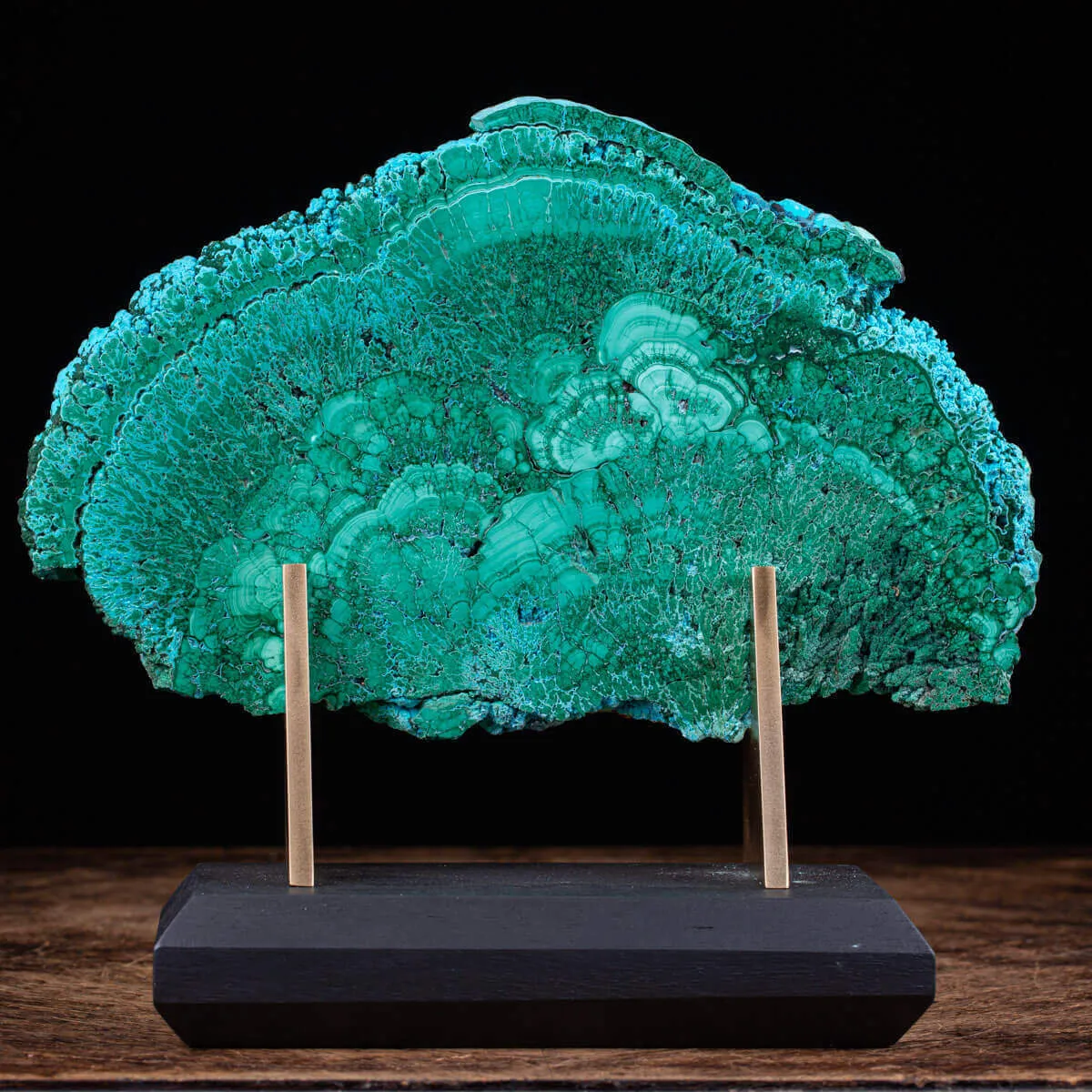 Crisocolla in Malachite Prima Scelta Montata su Base