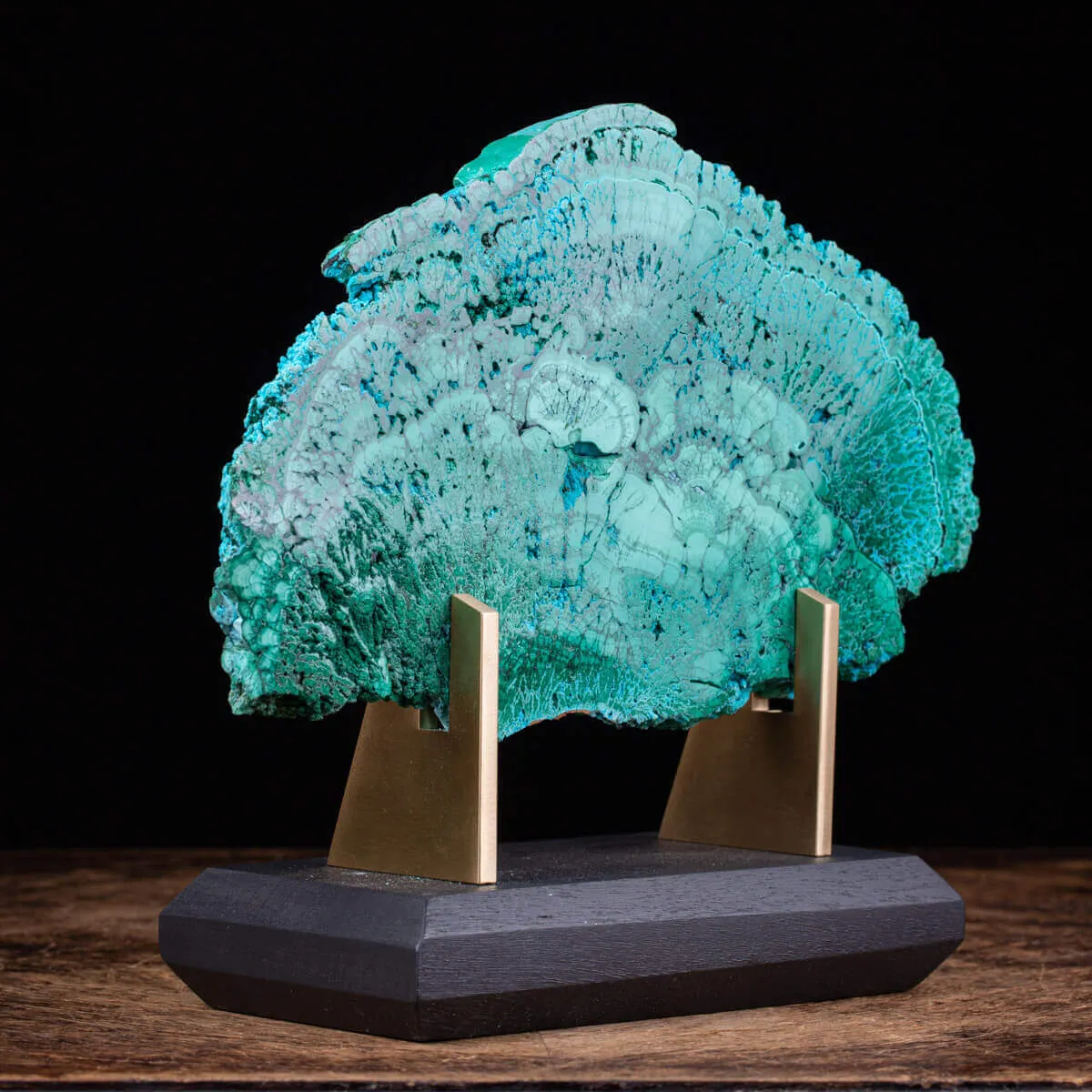 Crisocolla in Malachite Prima Scelta Montata su Base