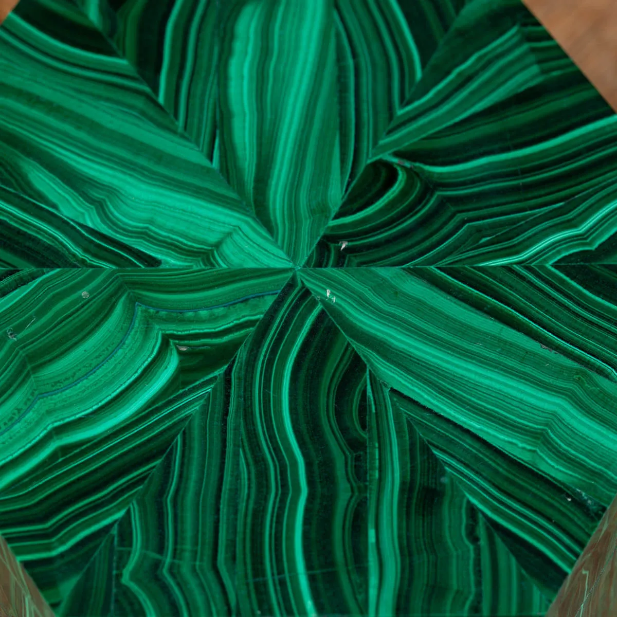 Scatola portagioielli in Malachite - esagonale