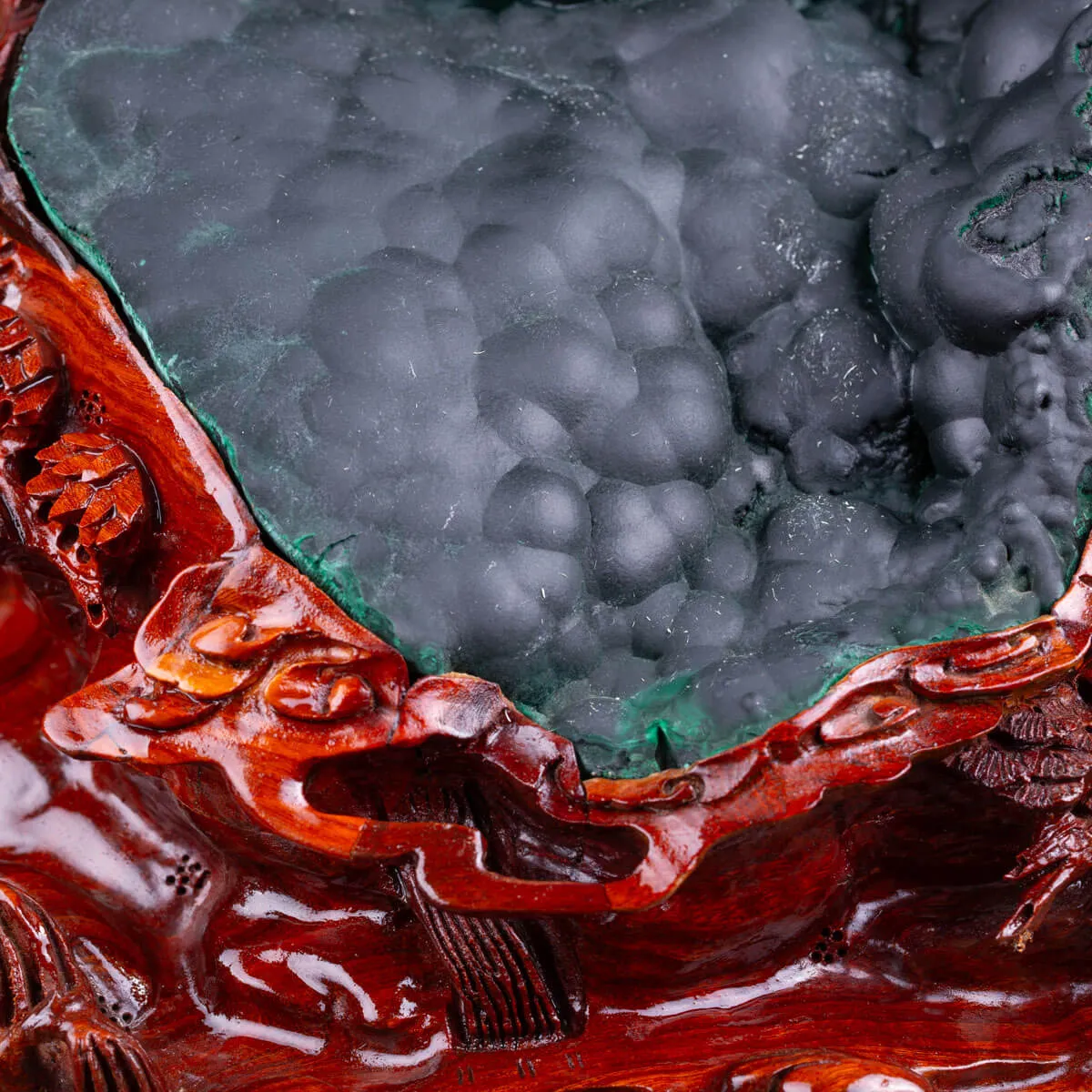 Malachite Botroidale: Fantastico paesaggio di Montagna.