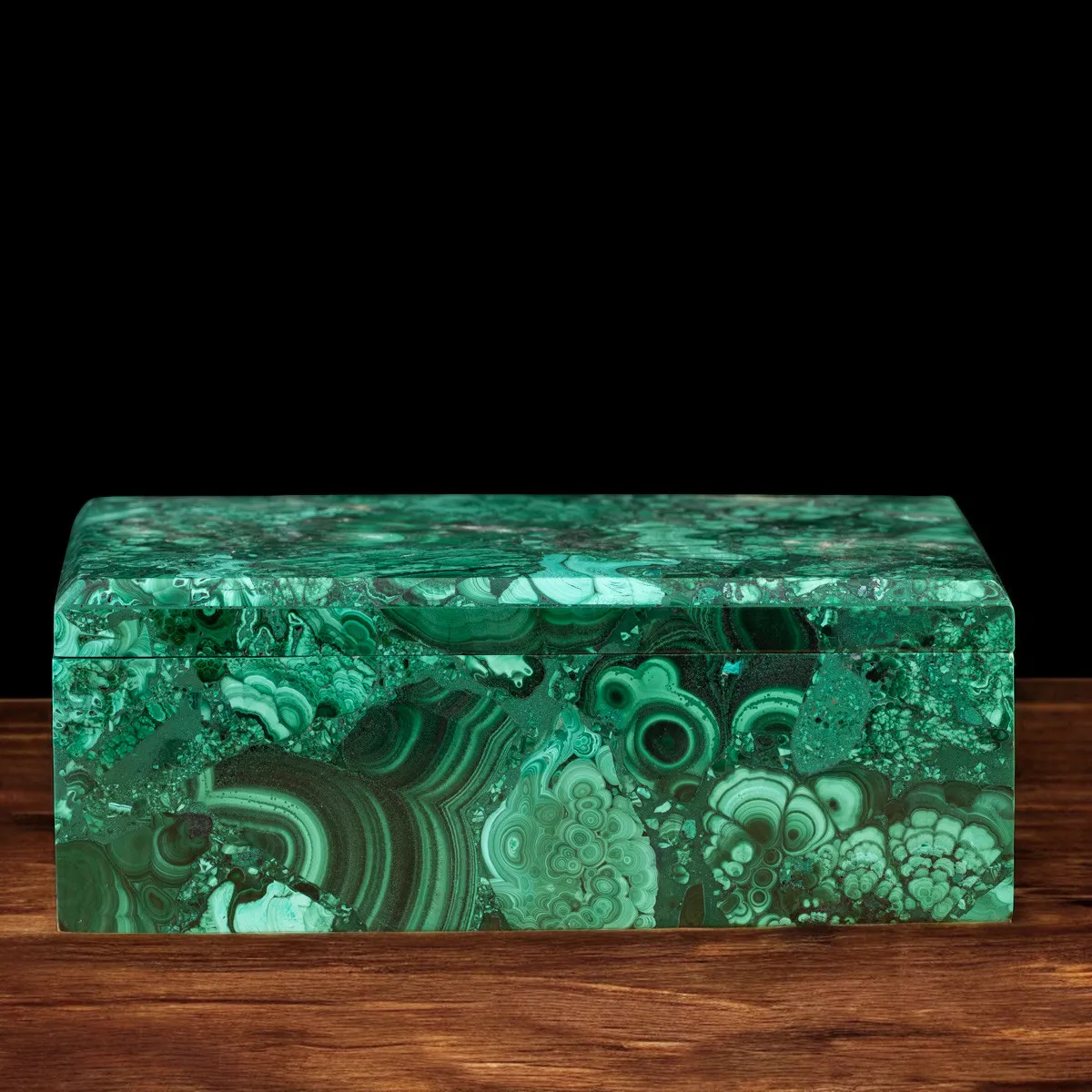 Scatola in Malachite Naturale.