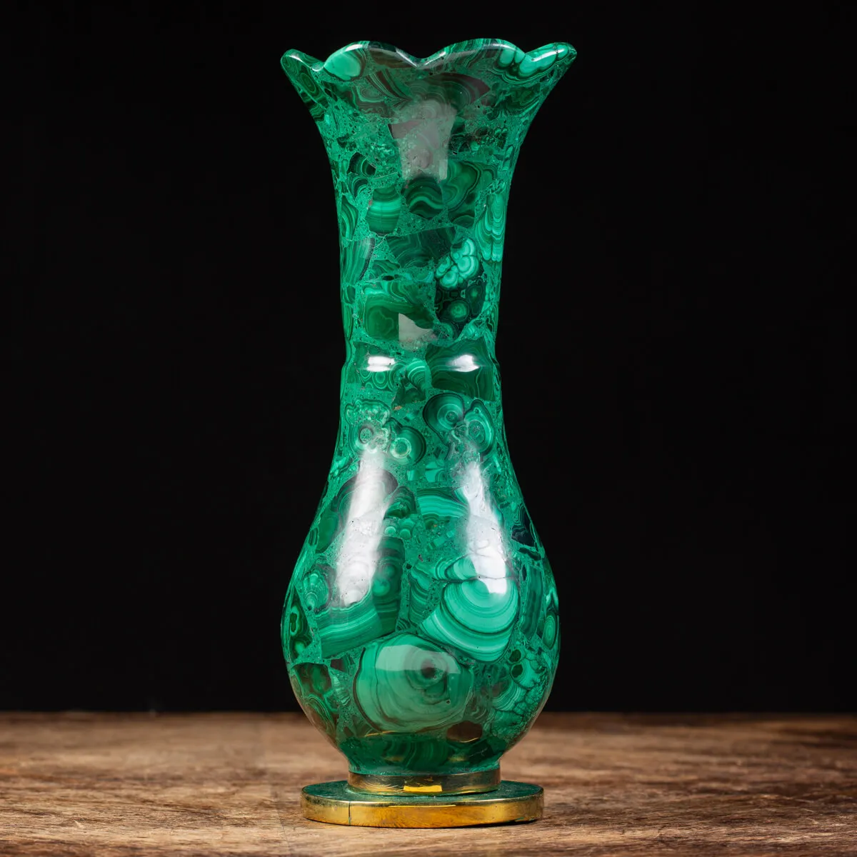 Vaso in Malachite