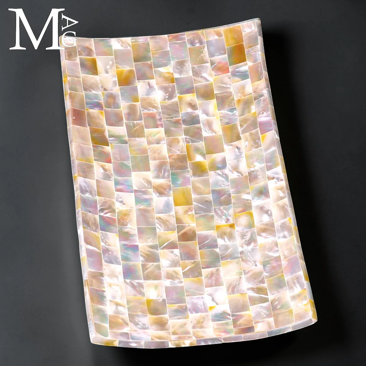 Piatto Vassoio in Madreperla Naturale a Mosaico