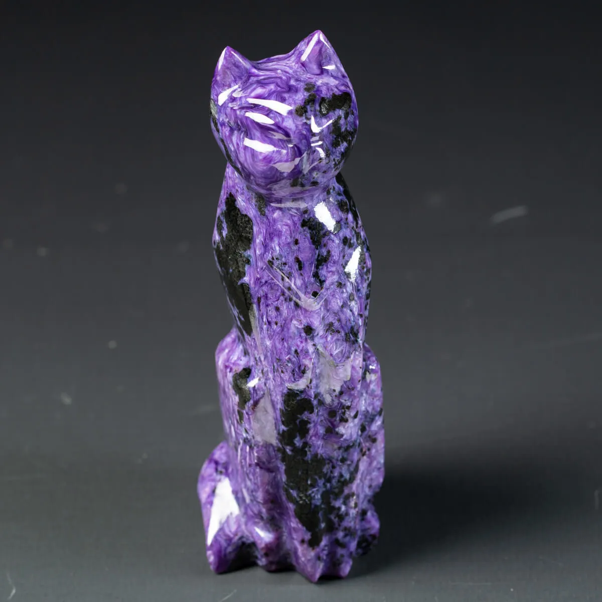 Statua Gatto in Charoite