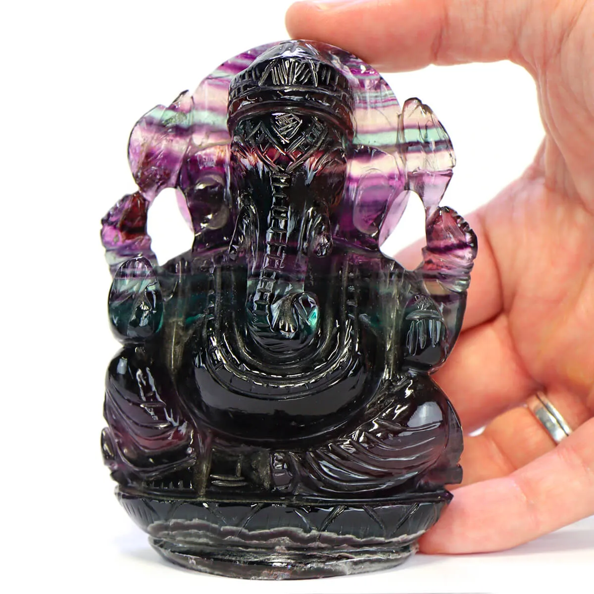 Statua Ganesh Fluorite (500g)