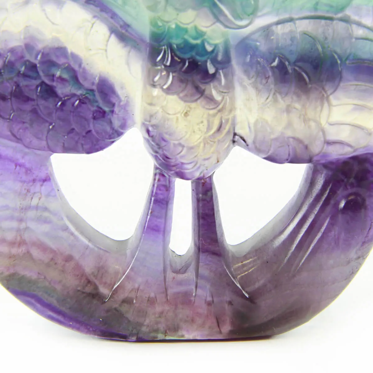 Statua Pavone Fluorite (410g)