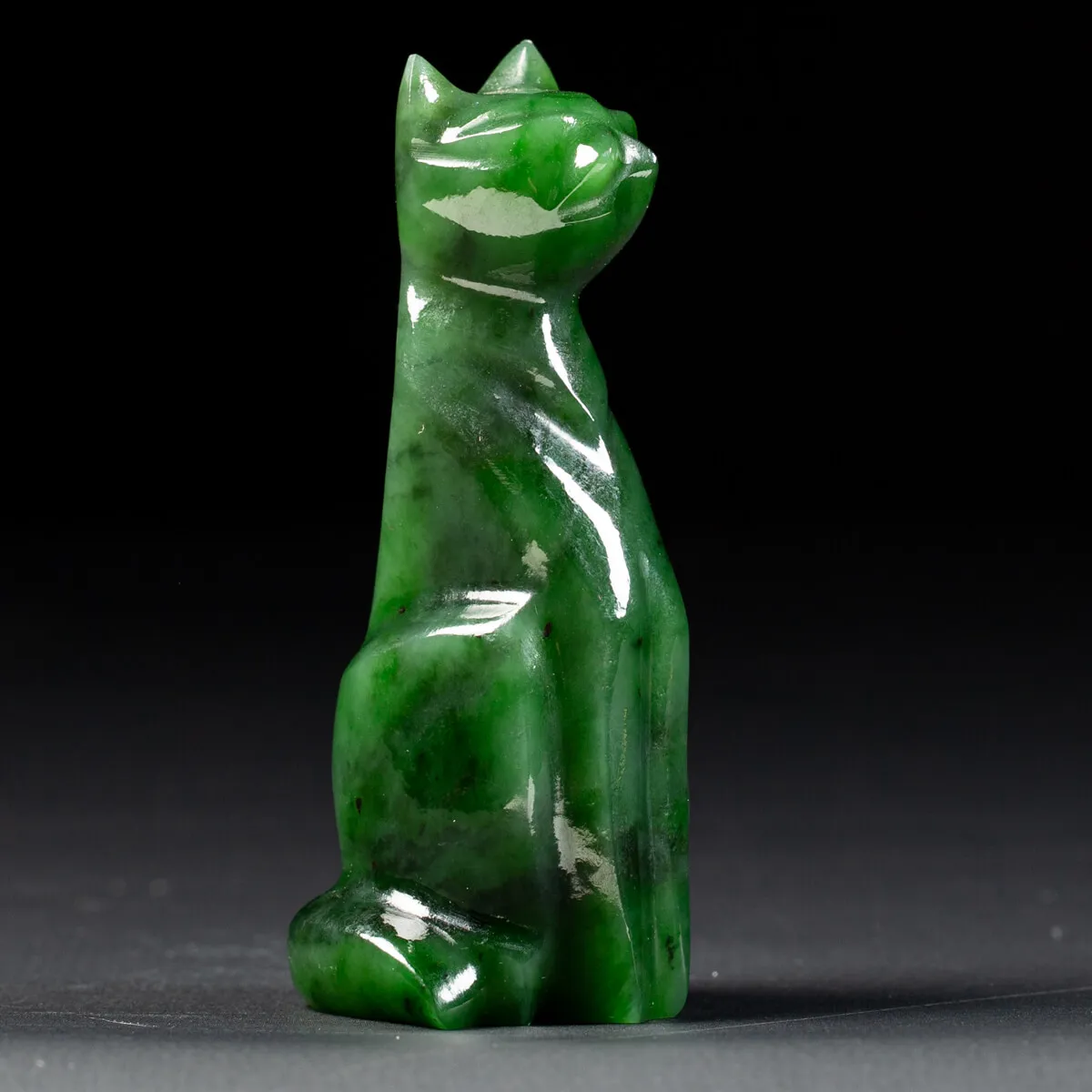 Statua Gatto in Giada