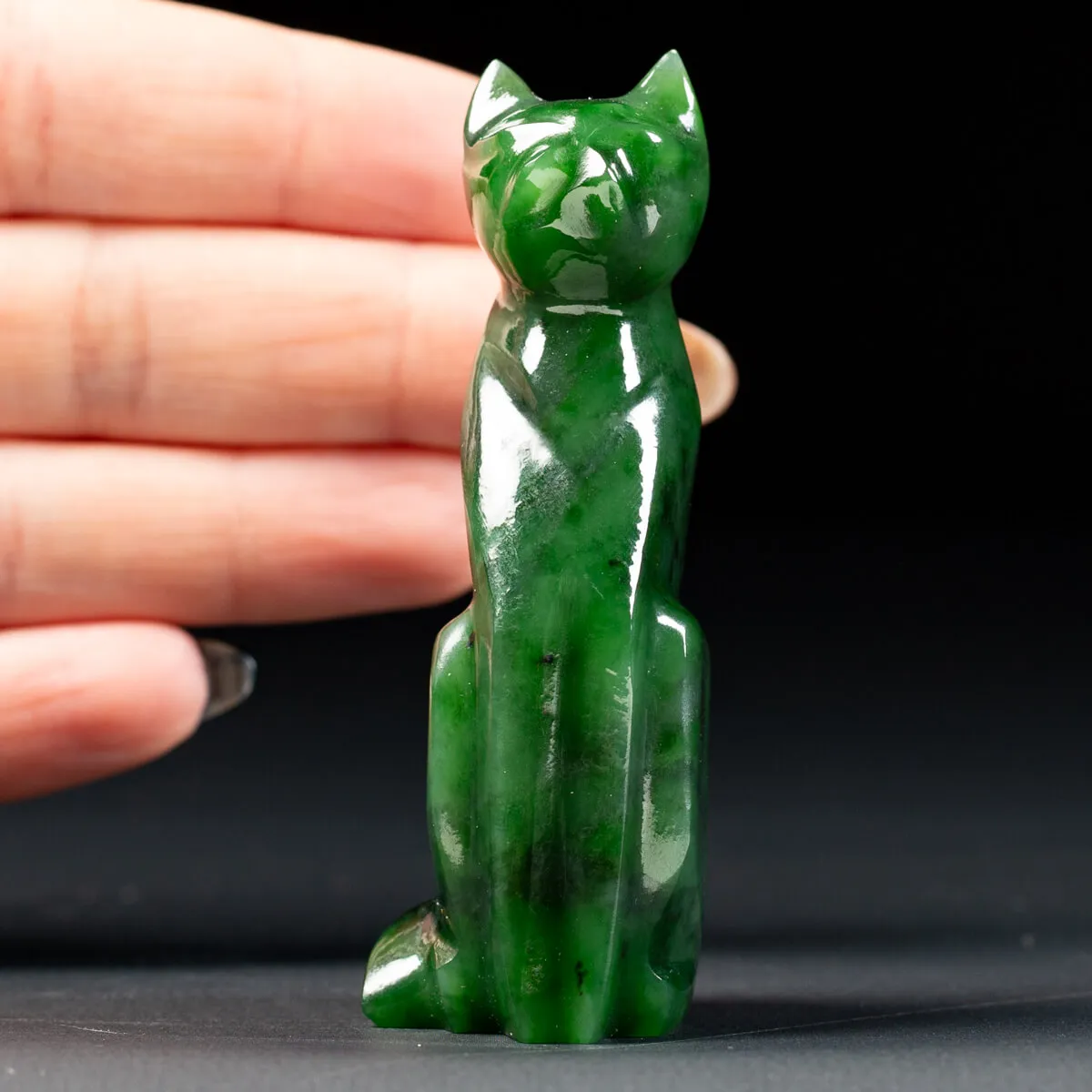 Statua Gatto in Giada