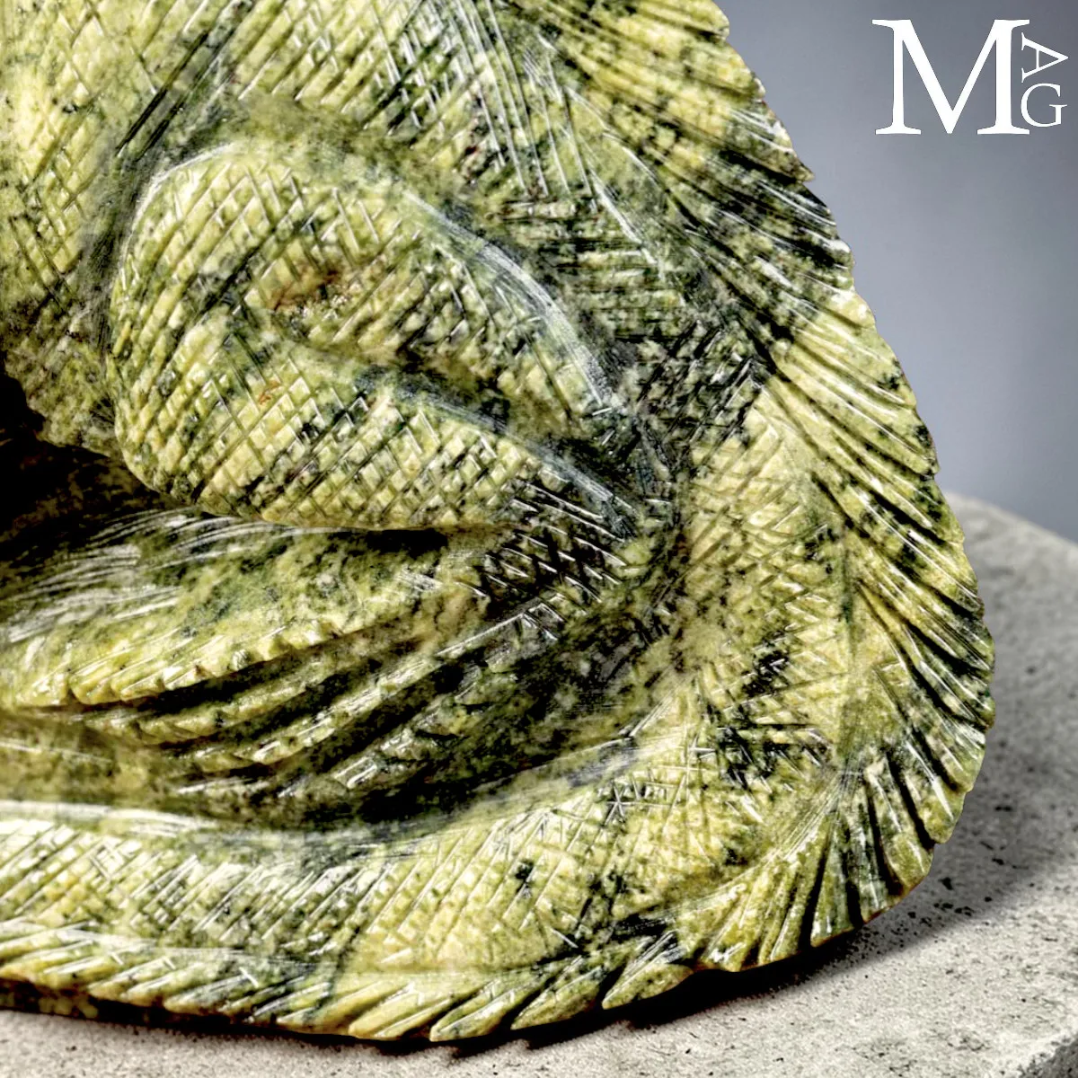 Scultura in Serpentino - Iguana