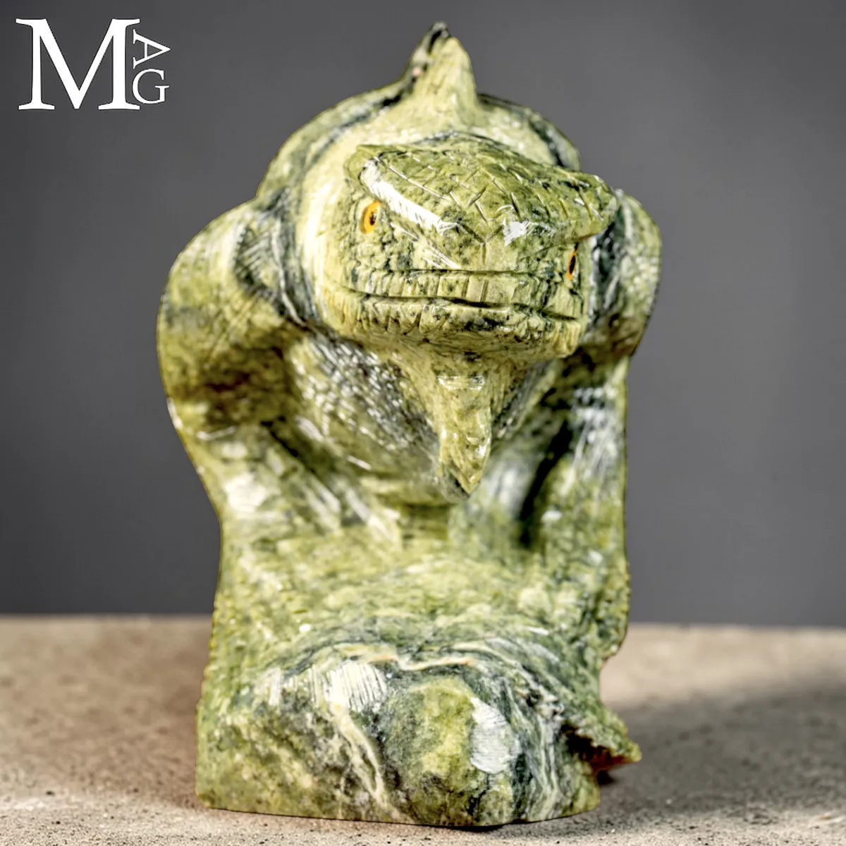 Scultura in Serpentino - Iguana