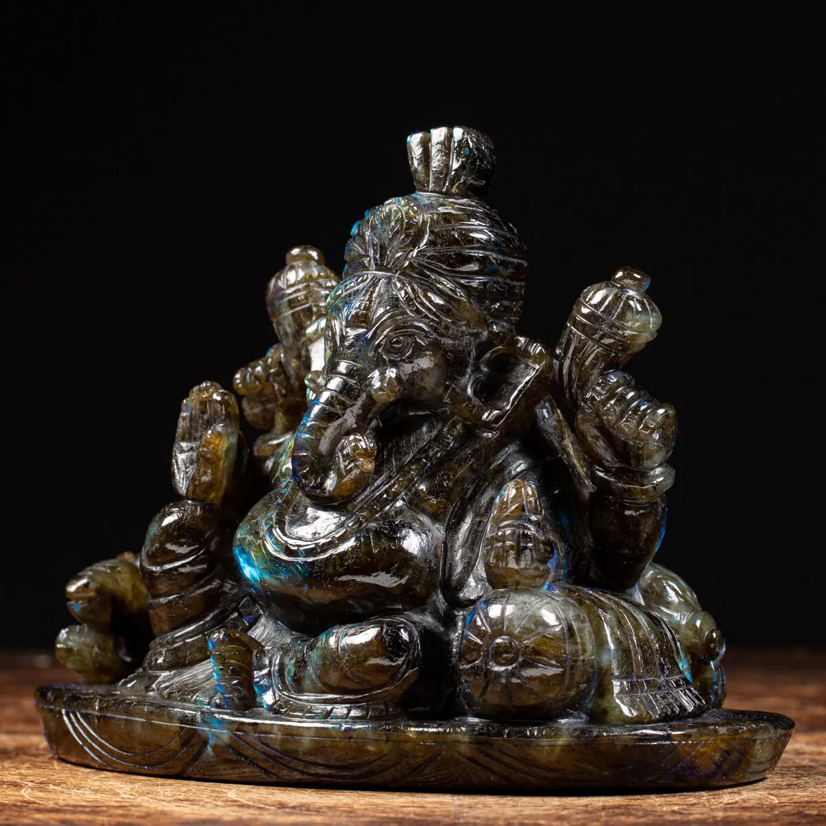 Statua Ganesh Labradorite (1830g)