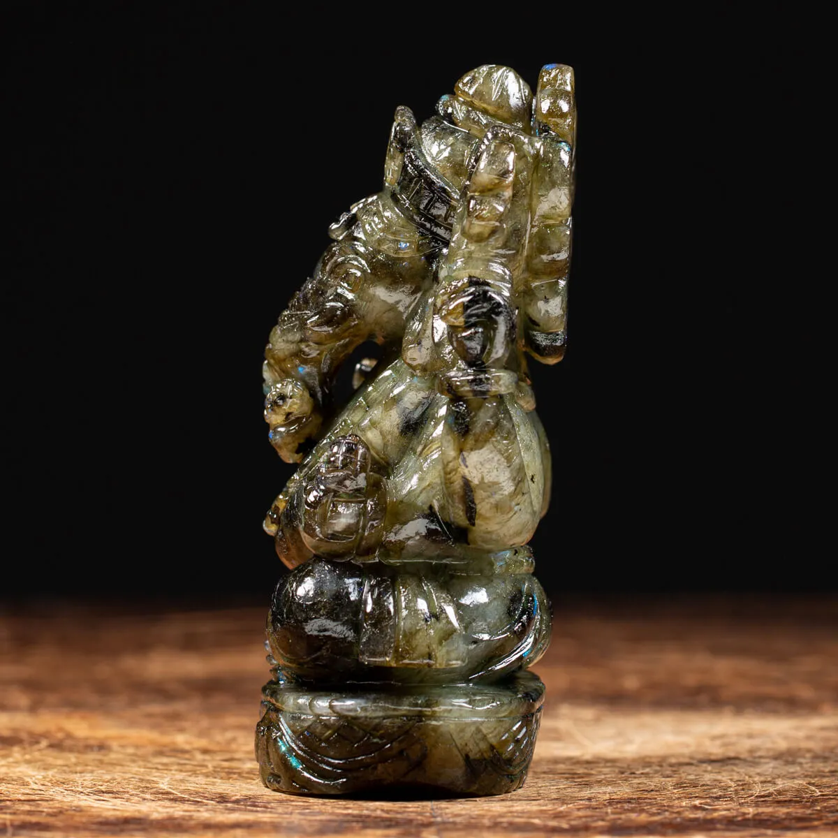 Statua Ganesh Labradorite (660g)
