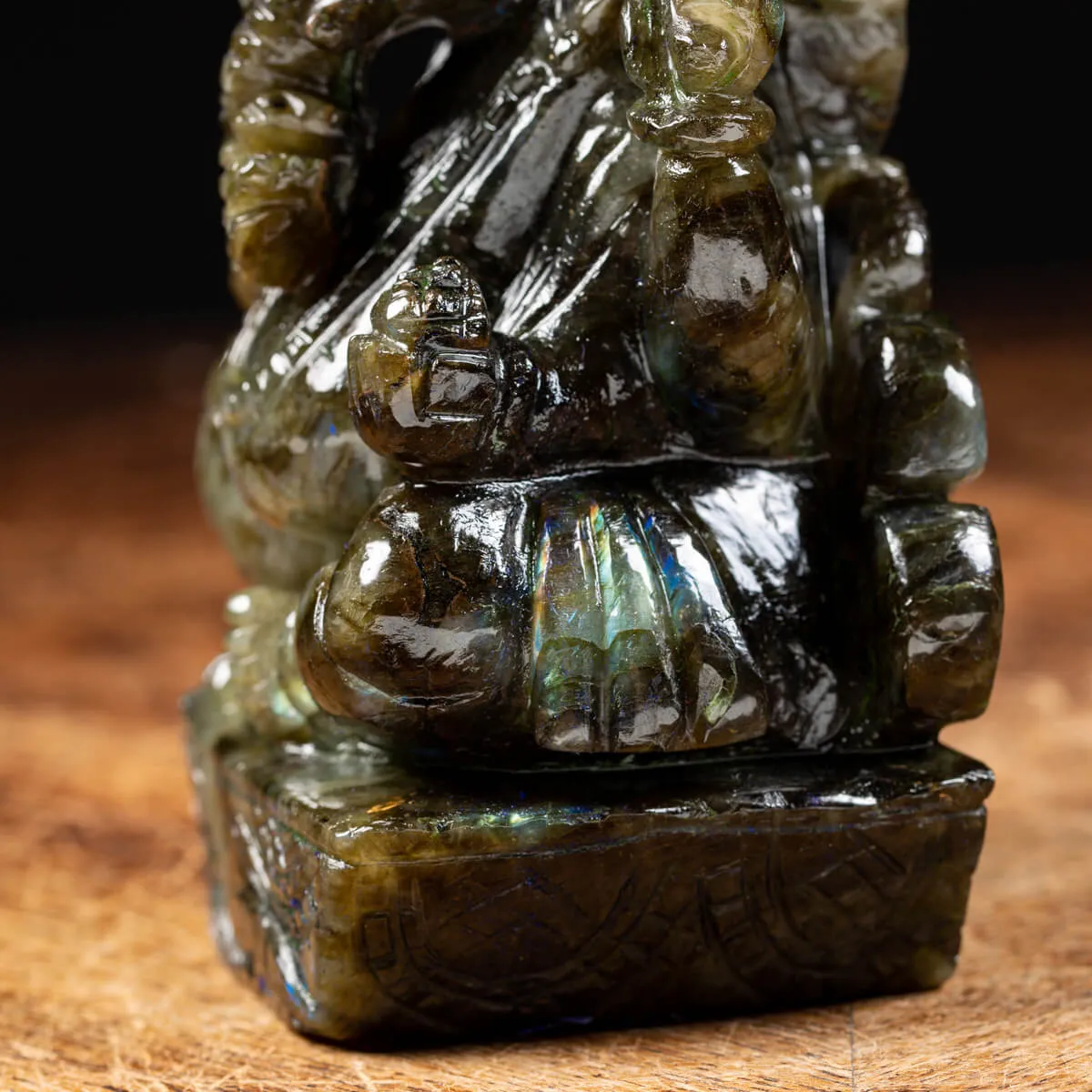 Statua Ganesh Labradorite (1100g)