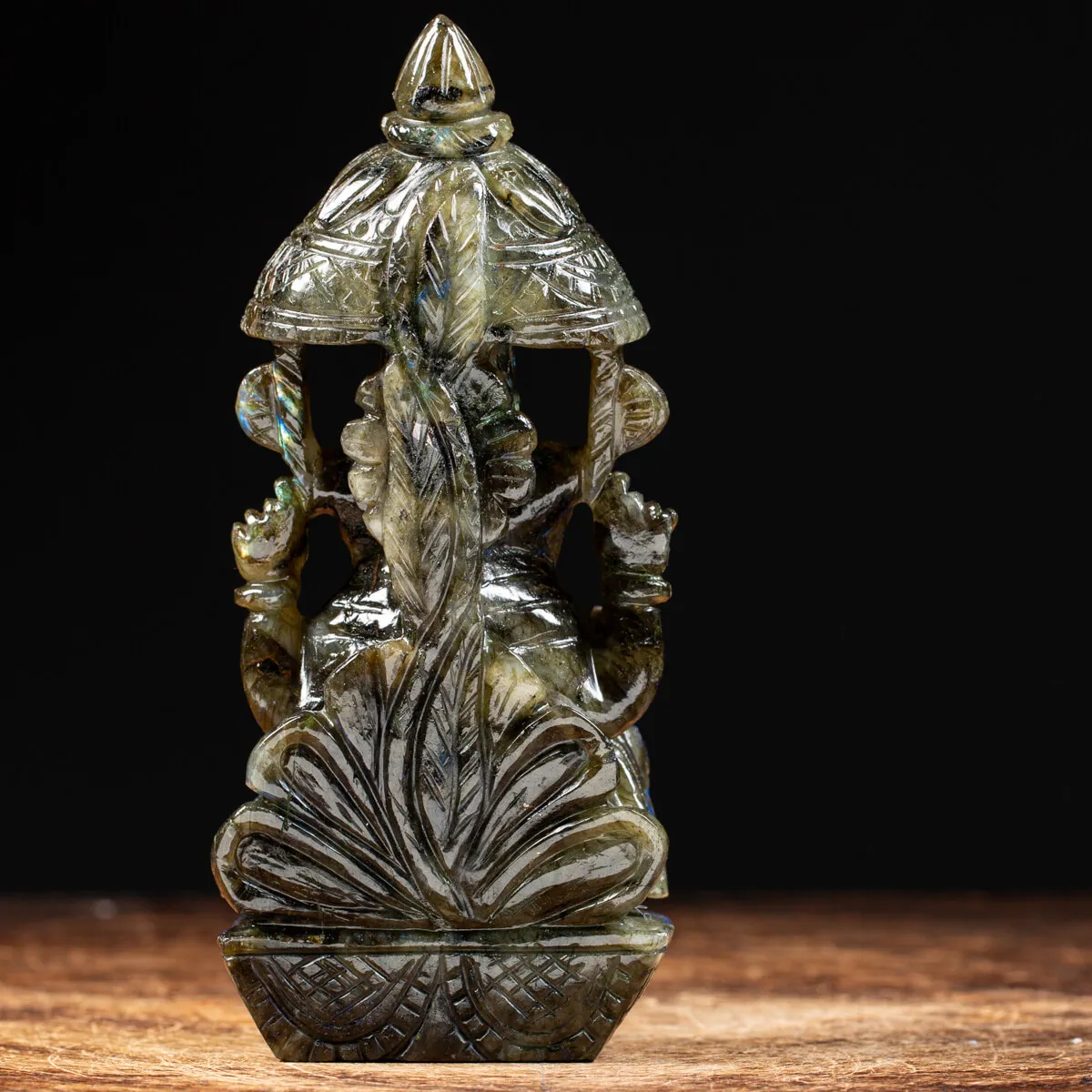 Statua Ganesh Labradorite (1100g)