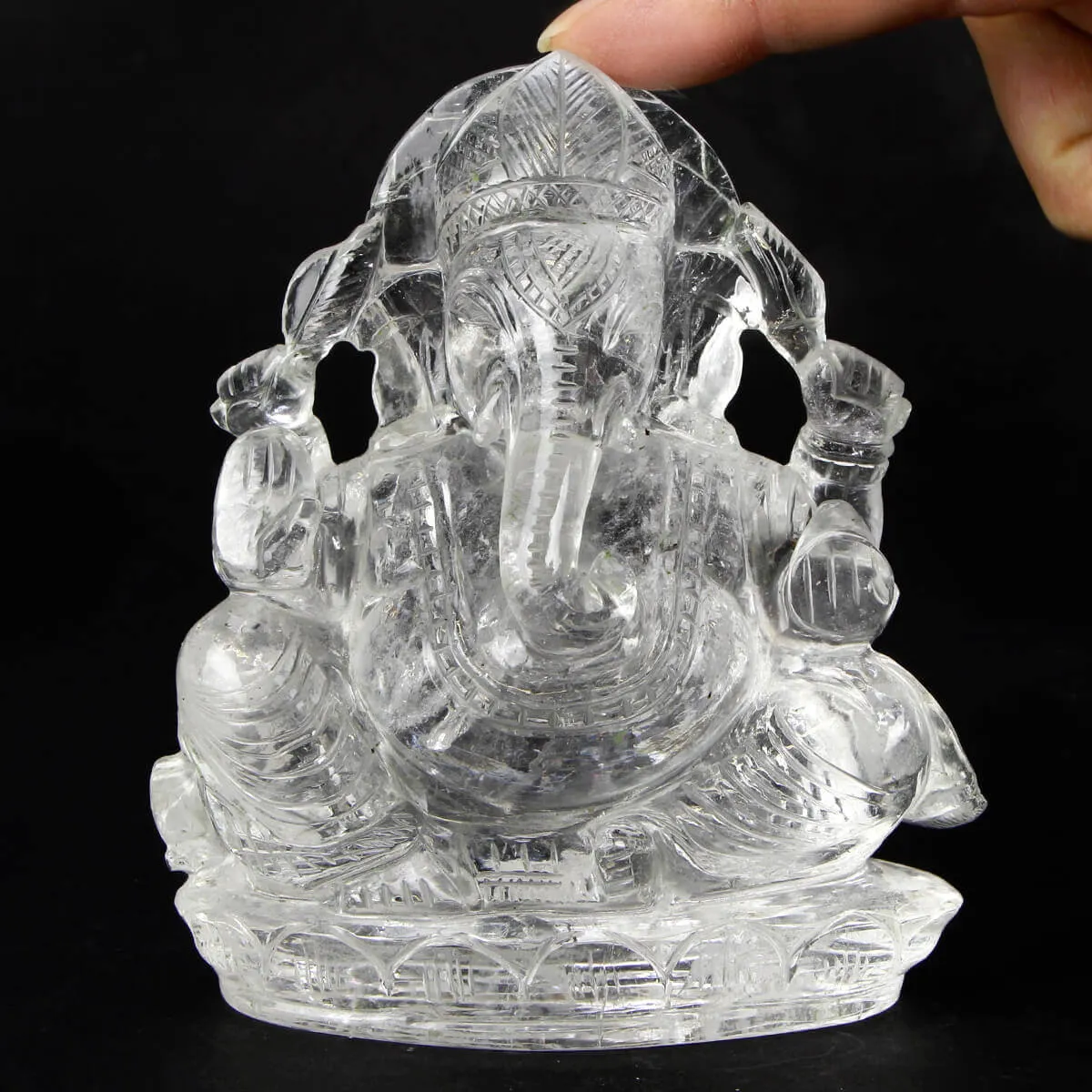 Statua Ganesh Quarzo (675g)