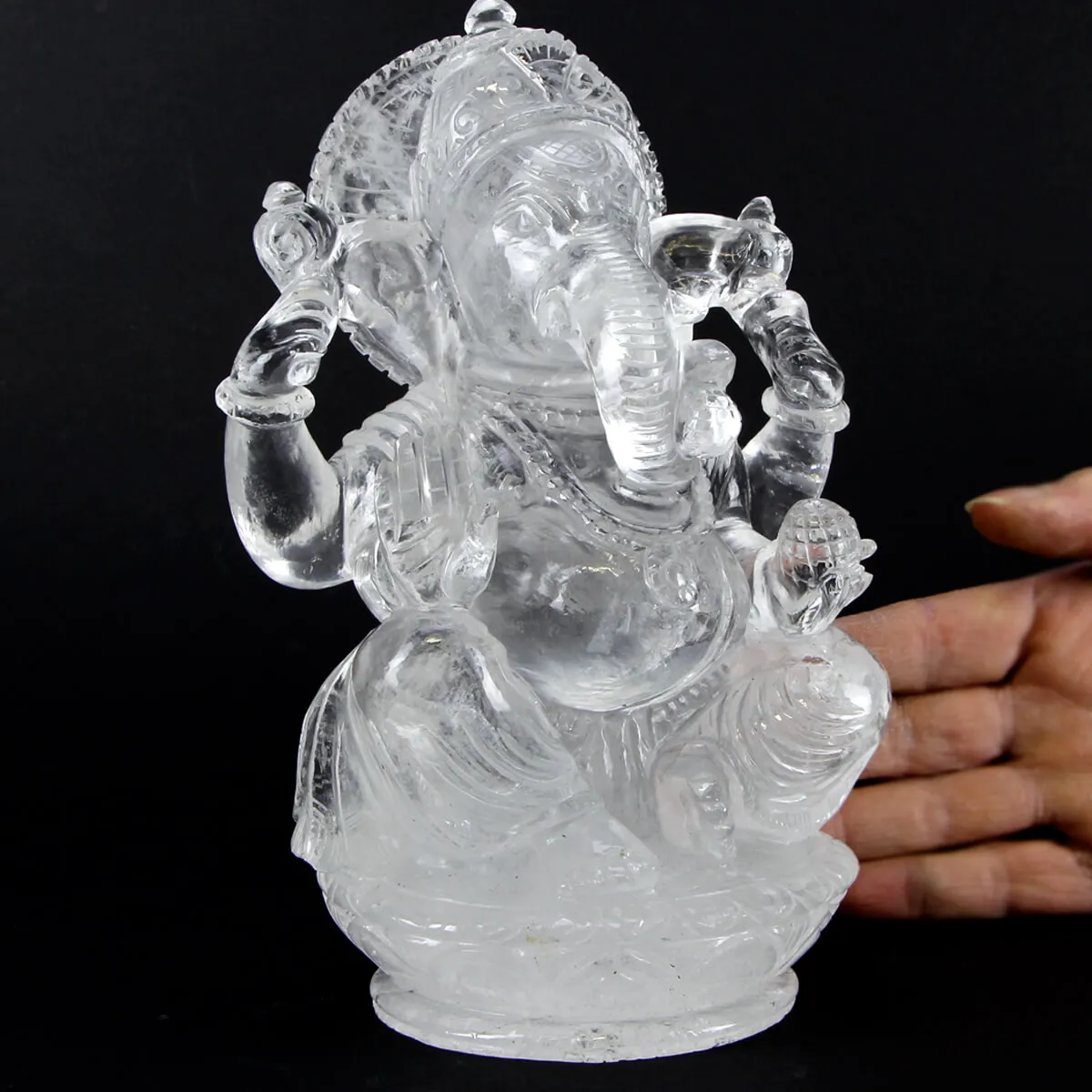 Statua Ganesh Quarzo (2785g)