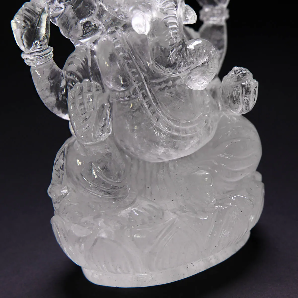 Statua Ganesh Quarzo (710g)