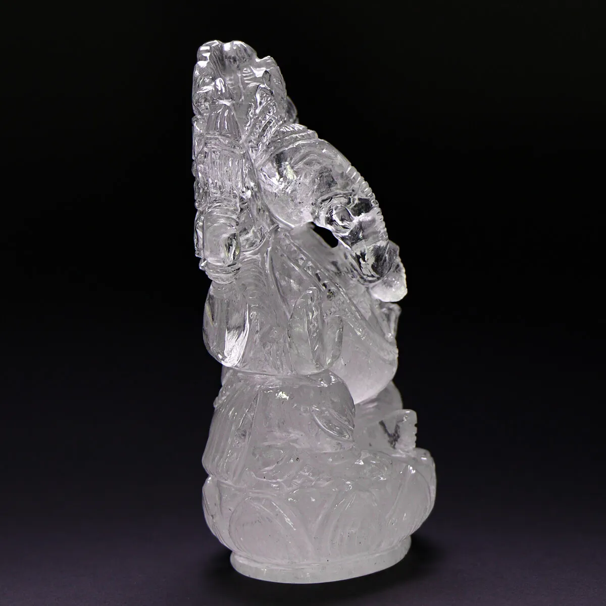 Statua Ganesh Quarzo (710g)