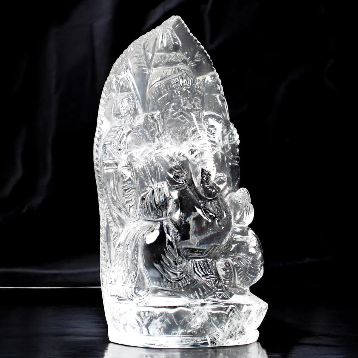 Scultura Lord Ganesh in Quarzo Himalayano.