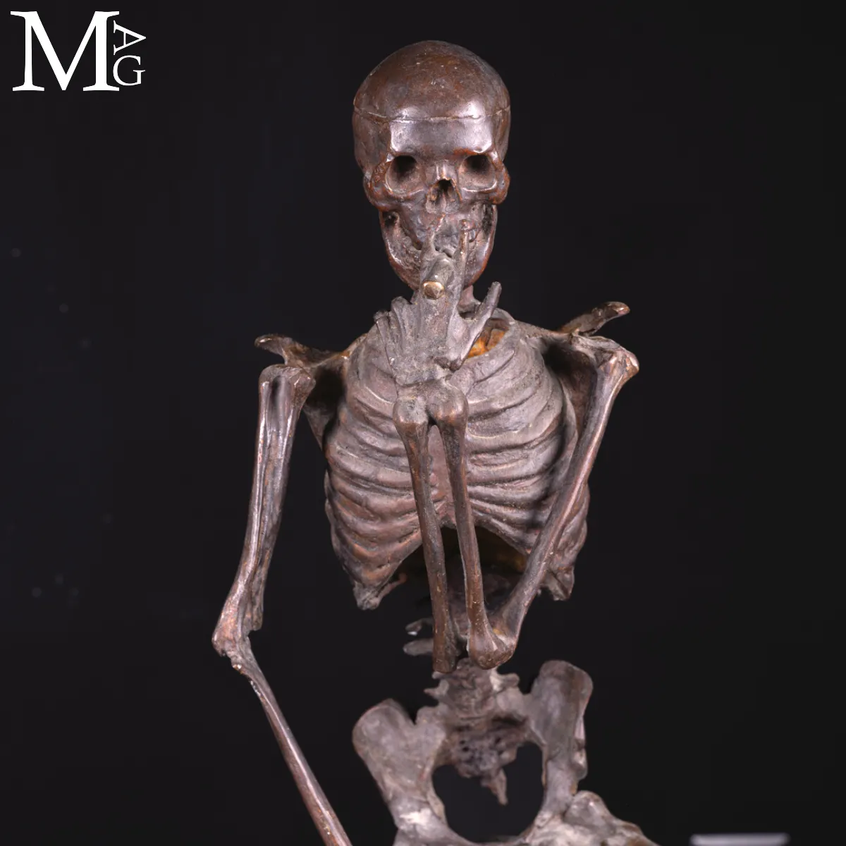 Scultura Scheletro Bronzo - Marcel Début