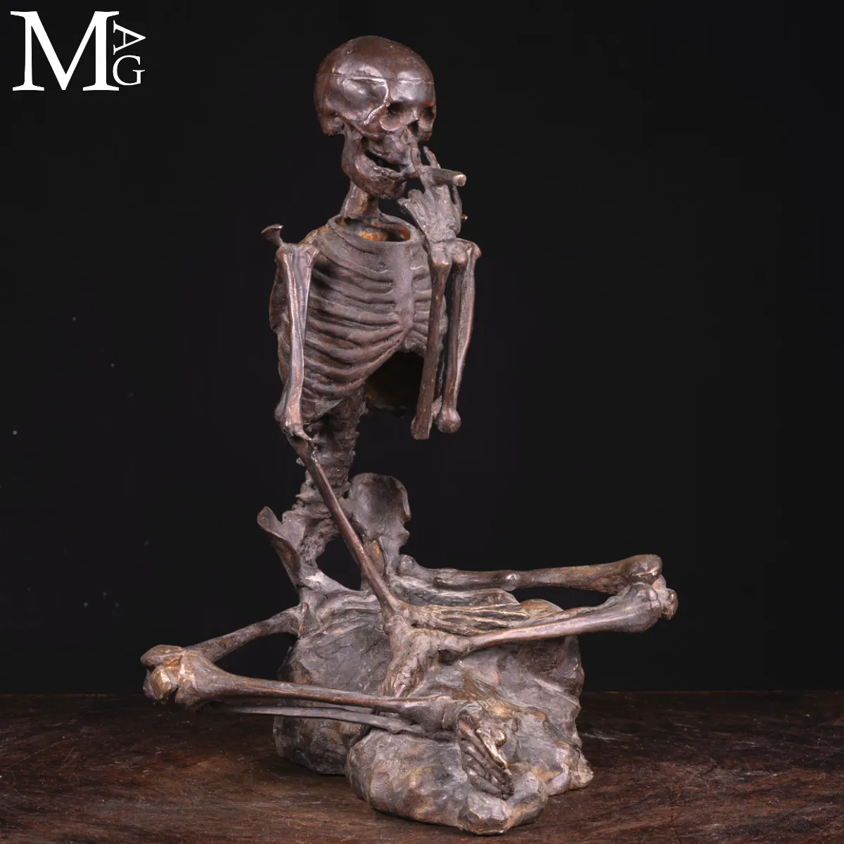 Scultura Scheletro Bronzo - Marcel Début