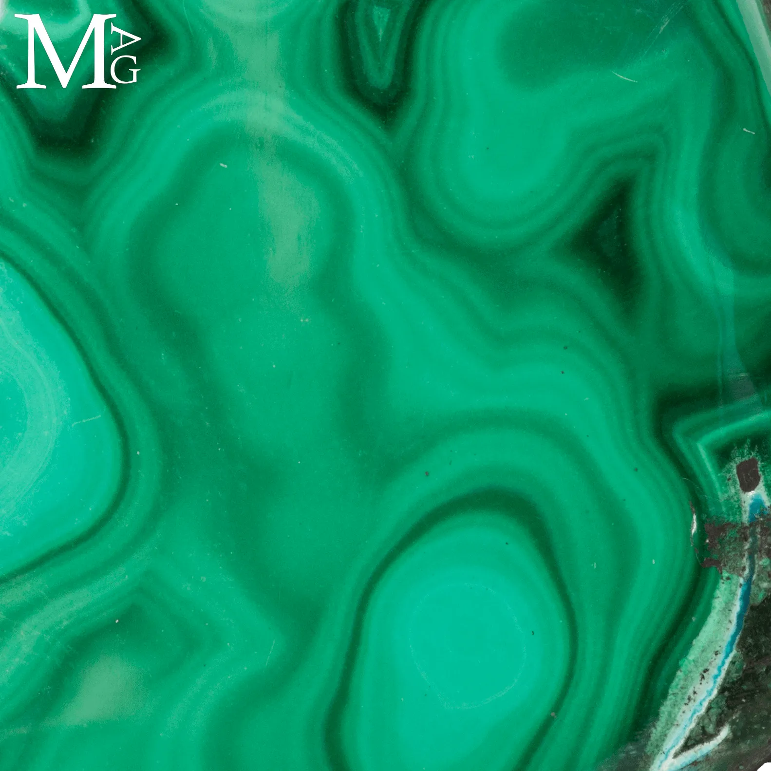 Ciondolo in argento con Malachite.