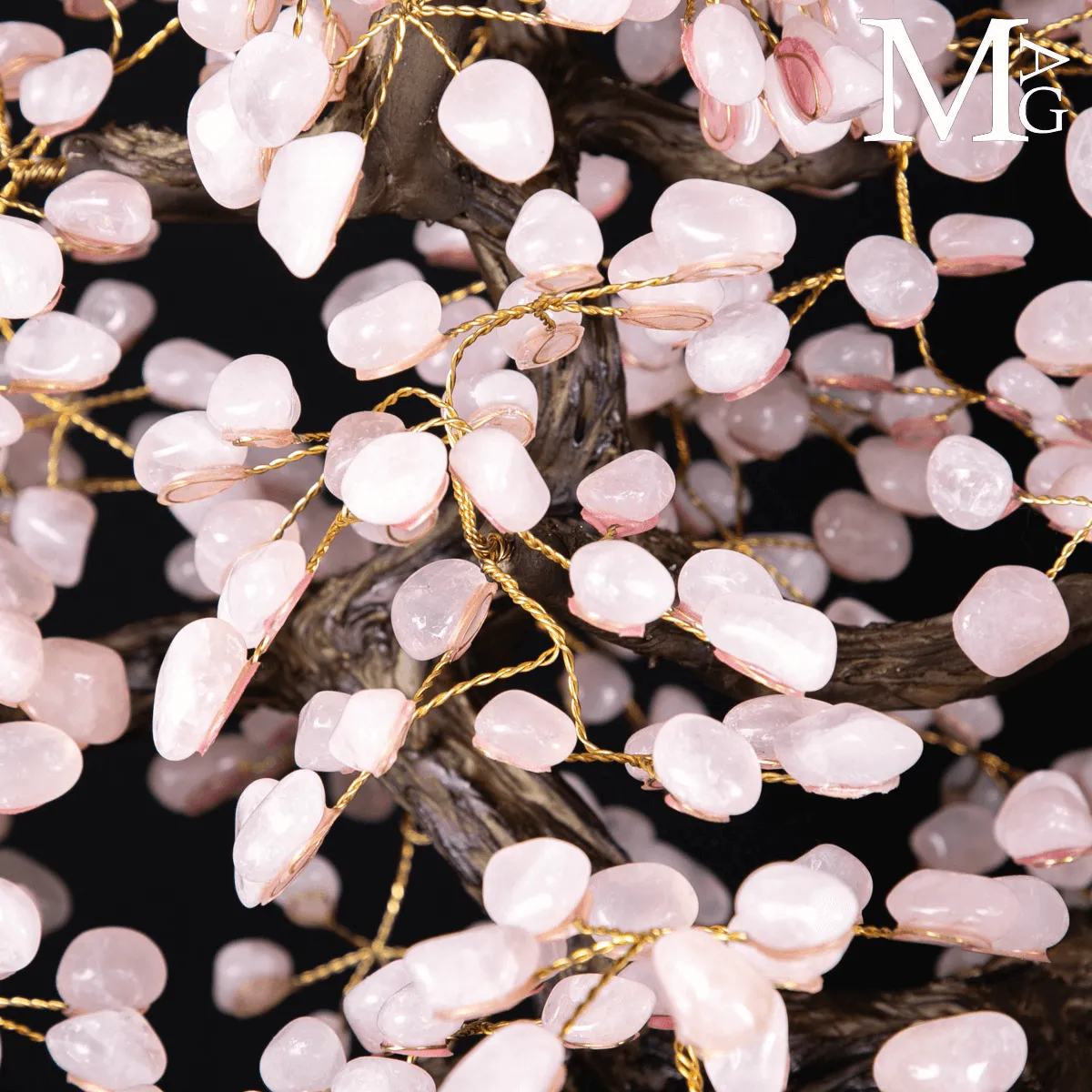 Albero Decorativo su drusa di Ametista e Quarzo Rosa.