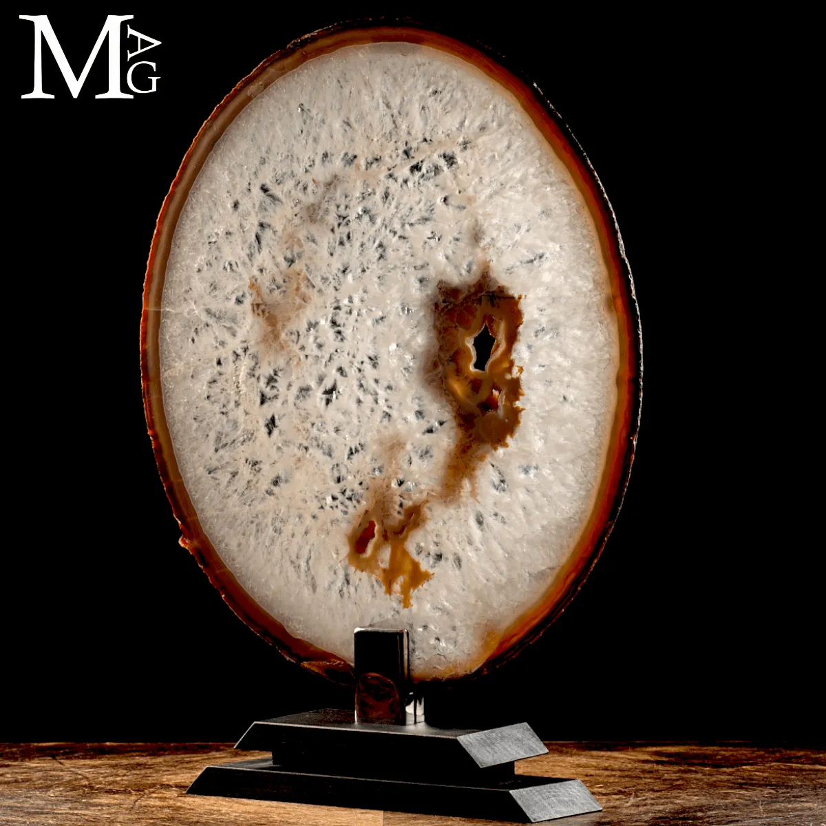 Fetta di Agata Naturale – Sezione da Geode.